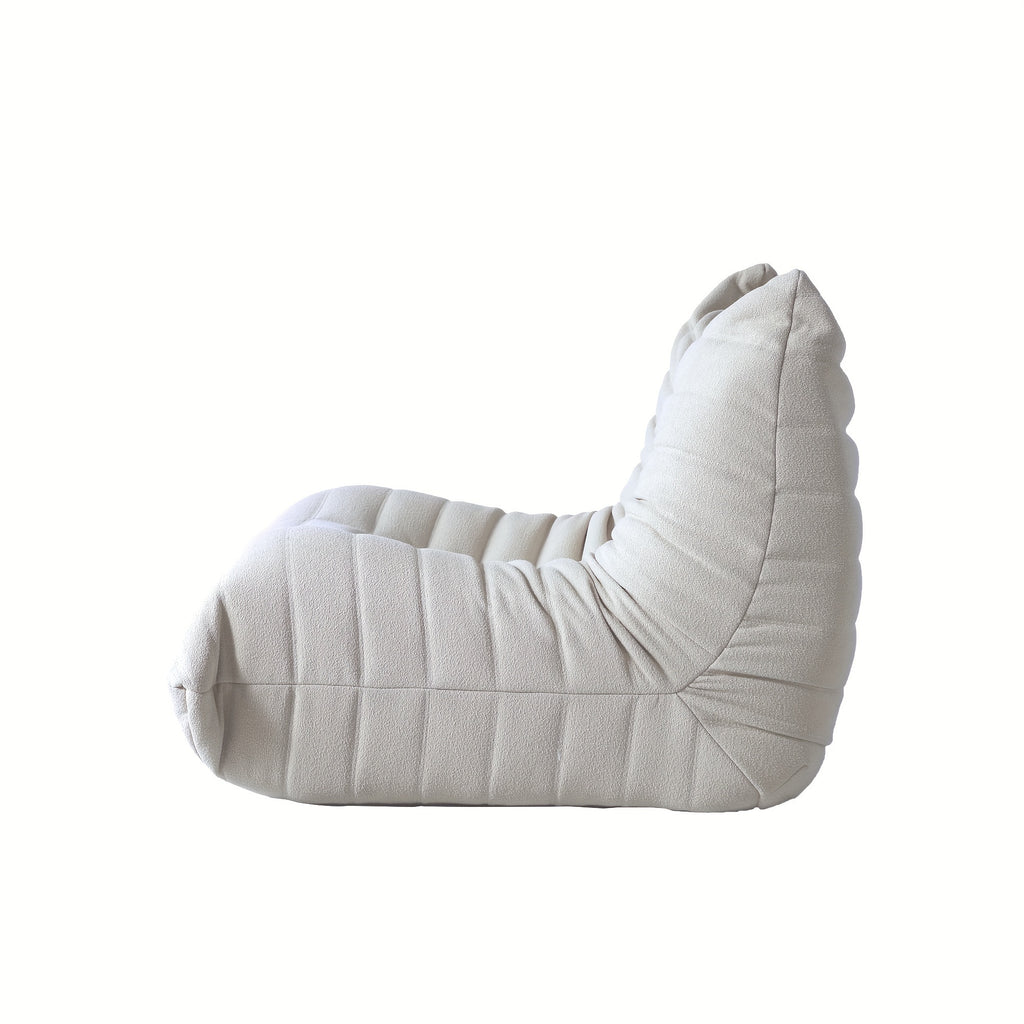 Single Seat with Ottoman for Fireside, Lazy Floor Sofa, Modern Loveseat, Tatami Sofa, Corner Relaxation Couch for Living Room, Bedroom, Salon, Or Office.