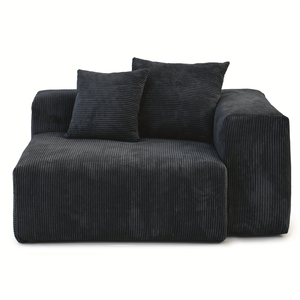 Modular Sectional Sofa, 102.36inch Loveseat Sofa, Corduroy Fabric Upholstered Couch with 4 Pillows