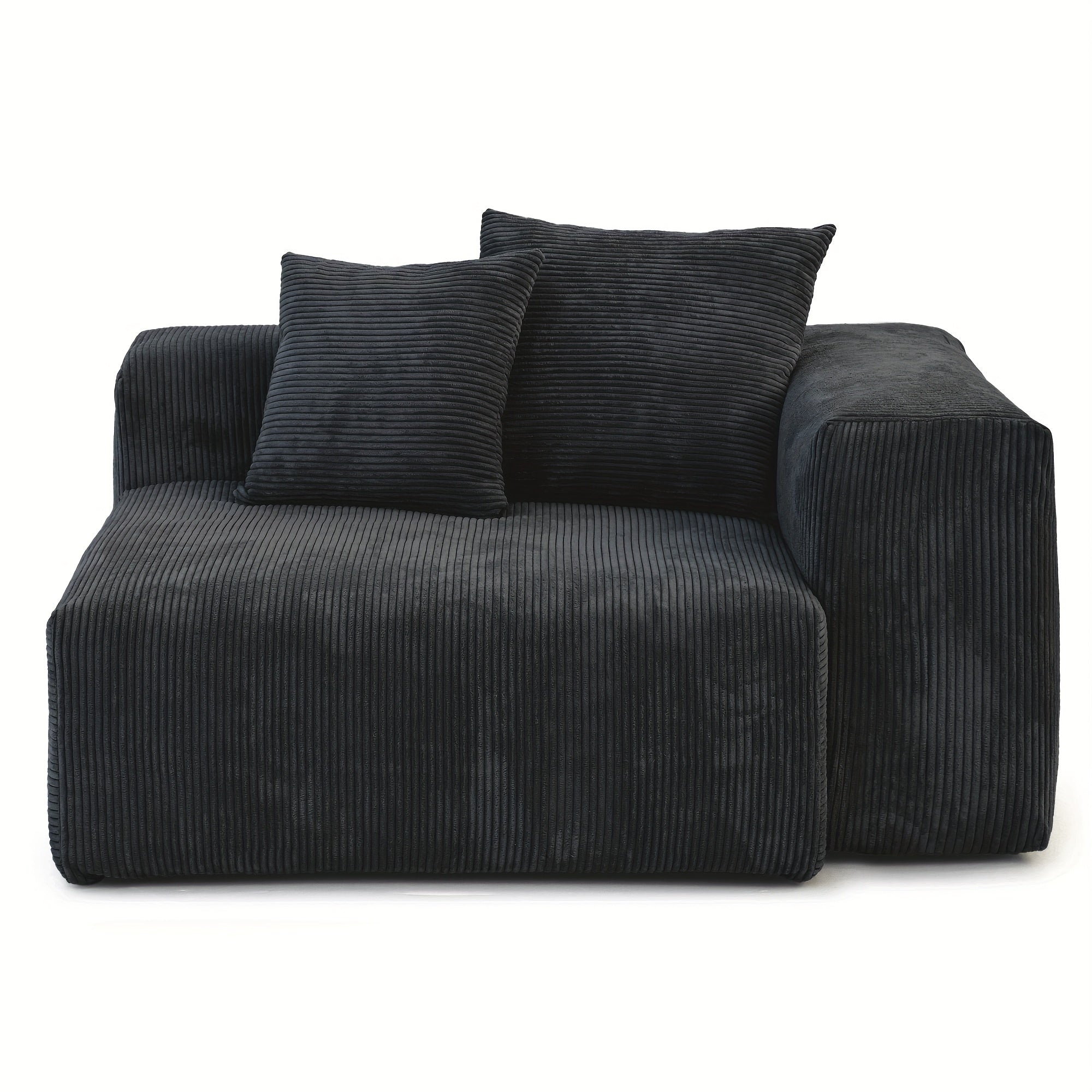 Modular Sectional Sofa, 102.36inch Loveseat Sofa, Corduroy Fabric Upholstered Couch with 4 Pillows