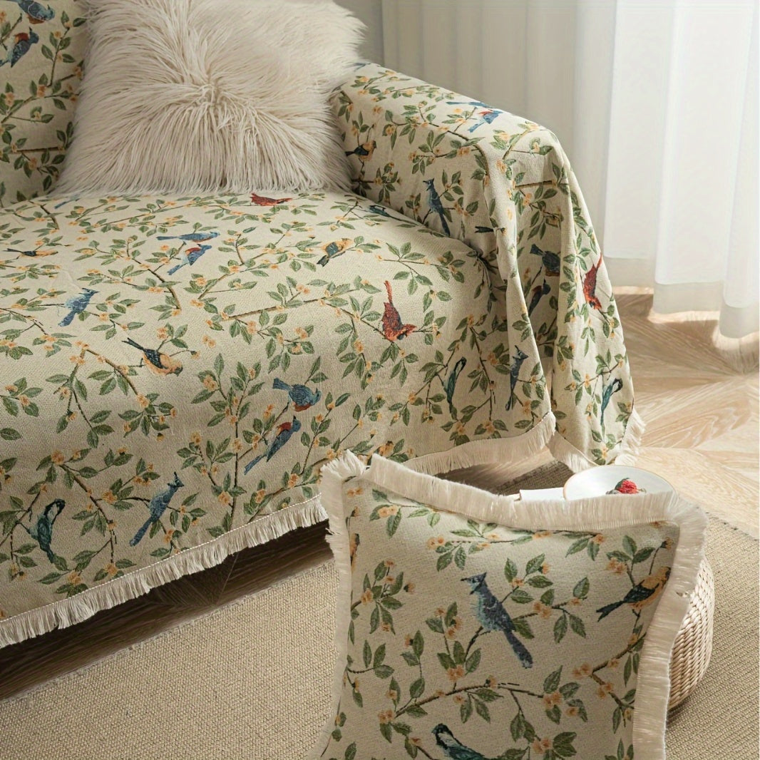 Couch Cover Reversible Chenille Sofa Covers Sofa Elegant Flowers Jacquard Sofa Slipcover