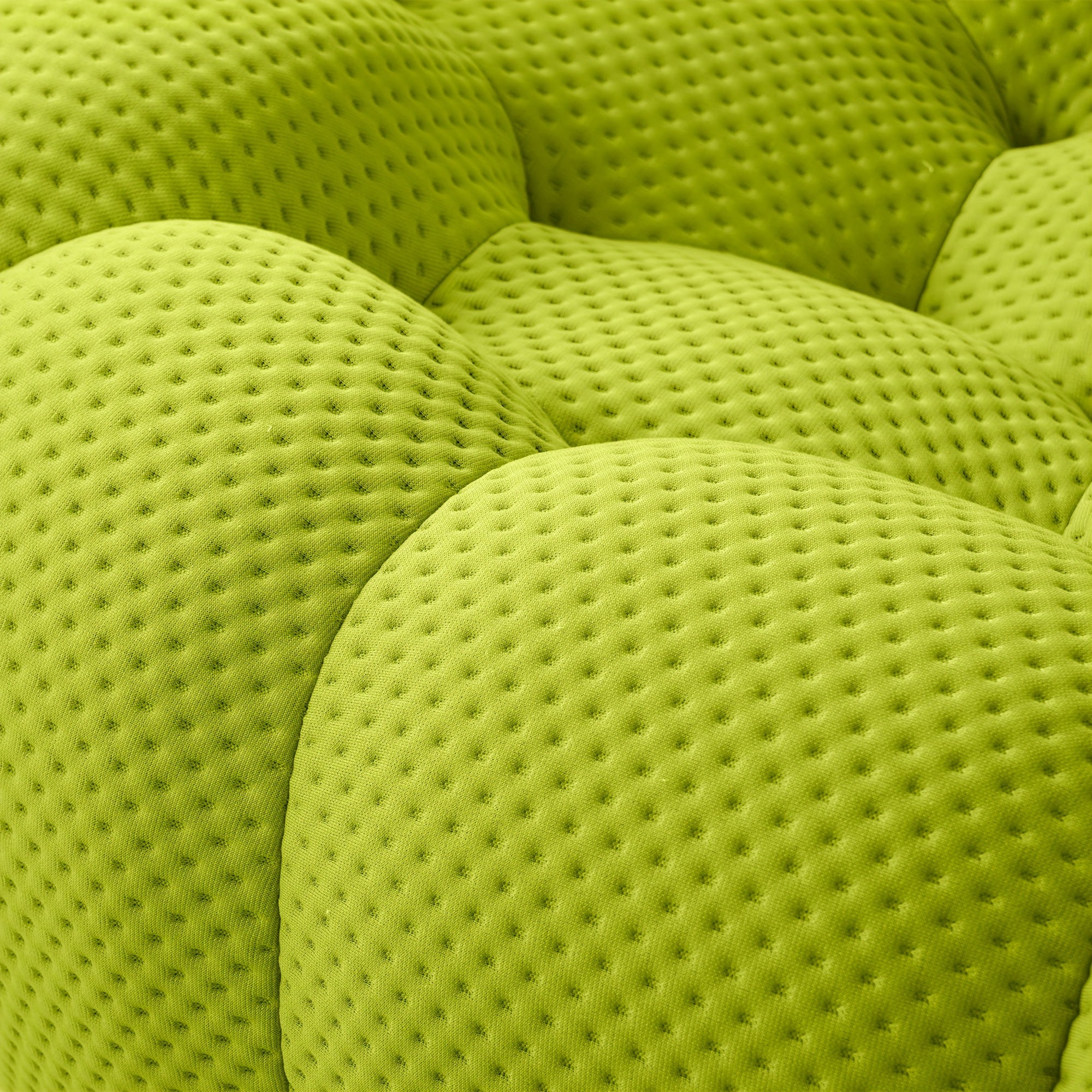 98'' Modern Upholstered Curved Sofa, 3 Seater Mesh Fabric Floor Sofa, 3D Honeycomb Shape Curved Couch for Living Room