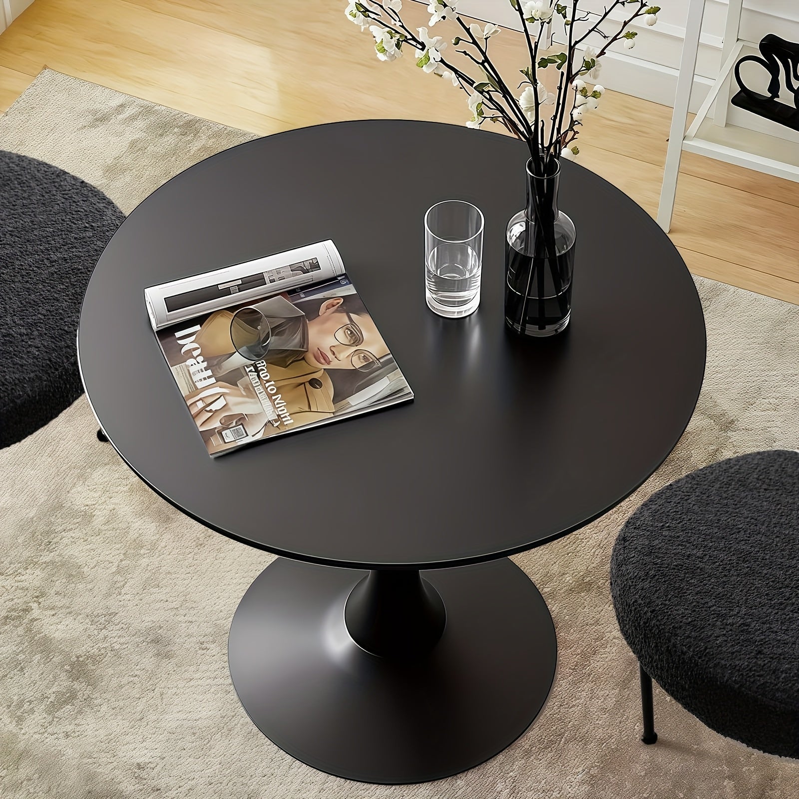 SoarFlash White Round Dining Table, 24\