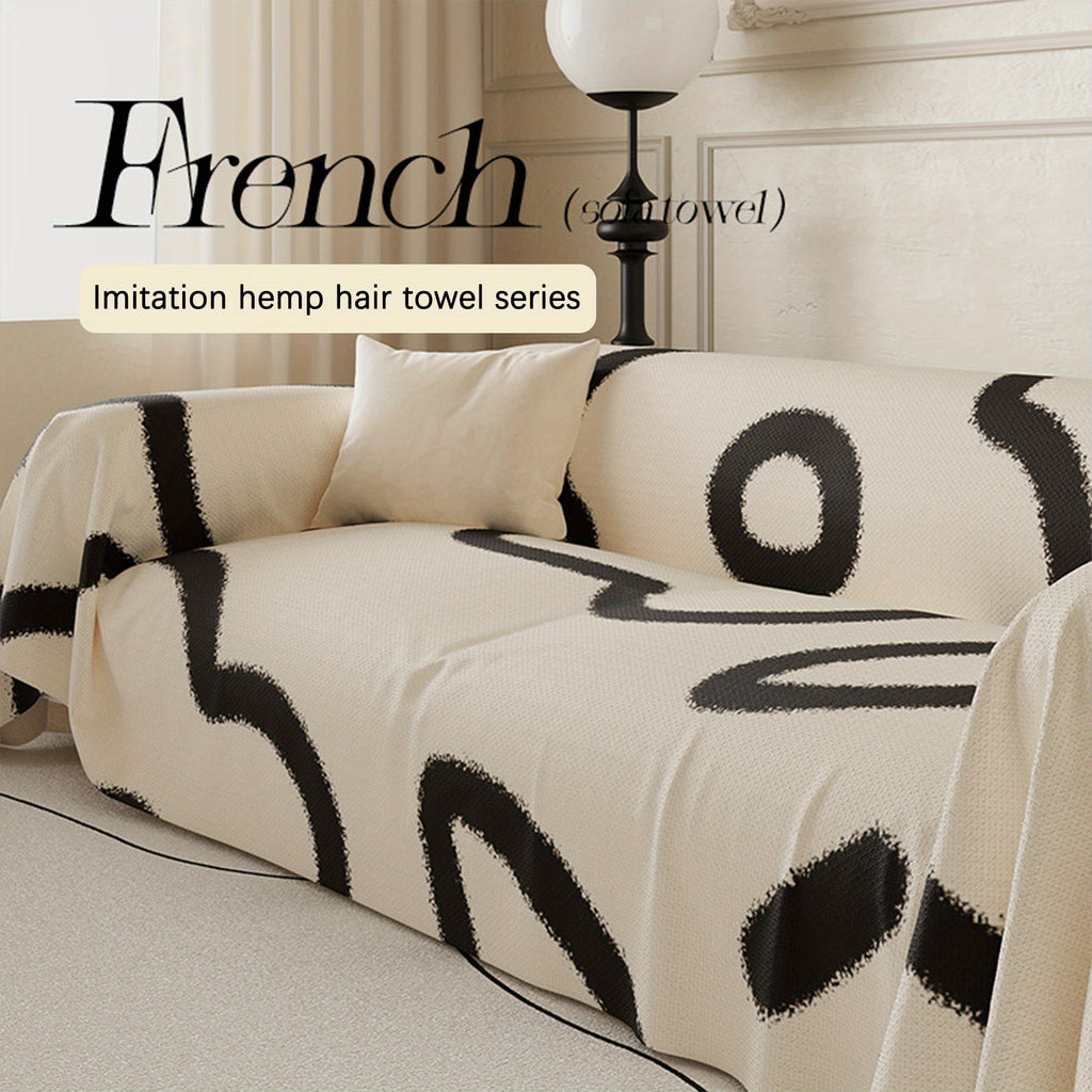 Sofa Cover with Tassels Floral Pattern Washable Modern Decorative Couch Covers Furniture Protector for Pets Kids