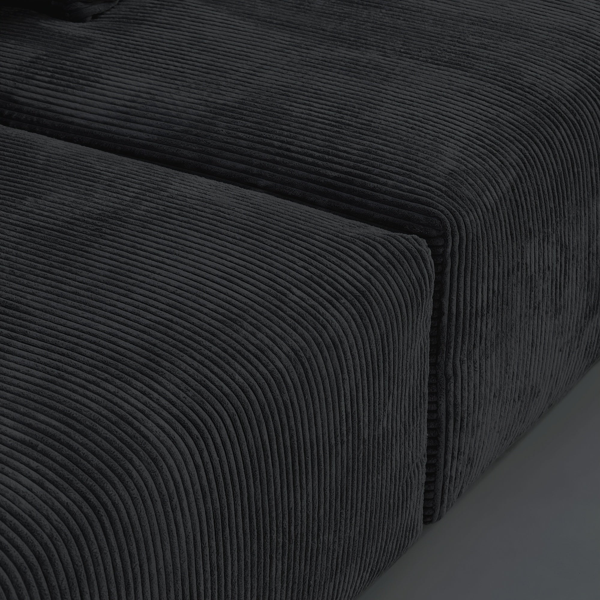 Modular Sectional Sofa, 102.36inch Loveseat Sofa, Corduroy Fabric Upholstered Couch with 4 Pillows