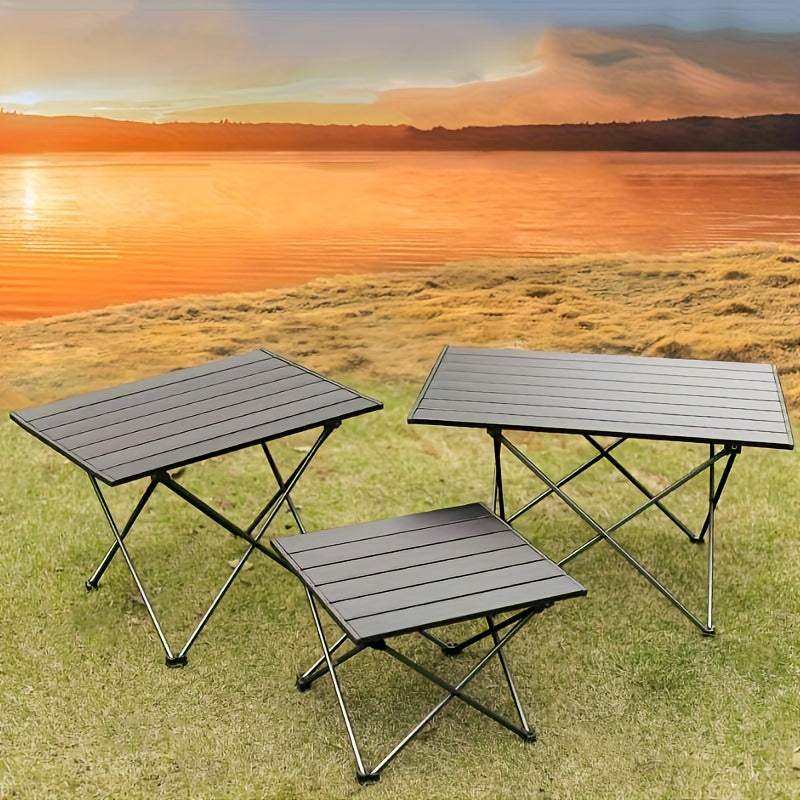 Expandable Table, Outdoor Dining Set with Windproof Folding Chairs - Space-Saving Patio Solution, Foldable Table for Al Fresco Meals