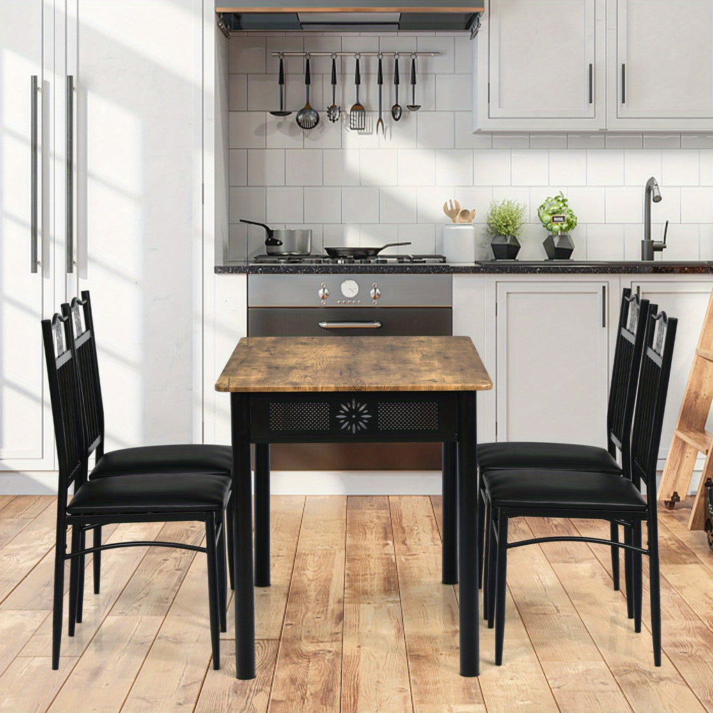 Lifezeal 5pcs Dining Table Set, Modern Kitchen Table Set for 4 Person, 42\