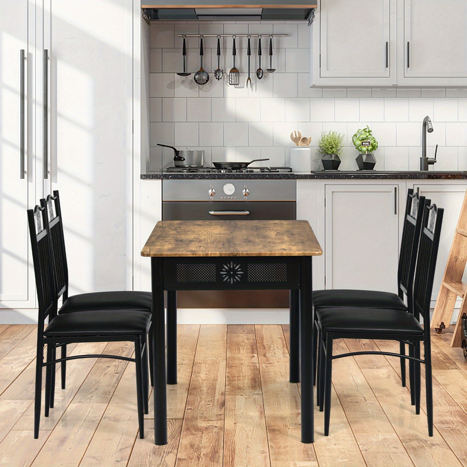 Lifezeal 5pcs Dining Table Set, Modern Kitchen Table Set for 4 Person, 42\