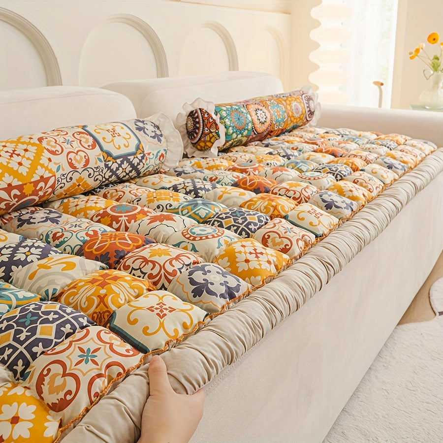 1pc Cotton Sofa Cover, Washable Dog Anti-Slip Sofa Cover, Suitable for Pets' 3pcs Cushion Sofa Cover, Pet Sofa Cover for Sofa, Bohemian Sofa Cover, Large Dogs