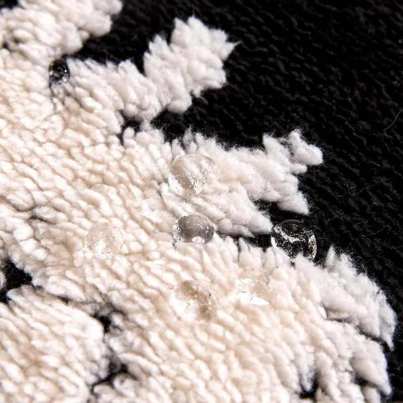 Sherpa Fleece Couch Cover for 2 Cushion Sofa Black 71\