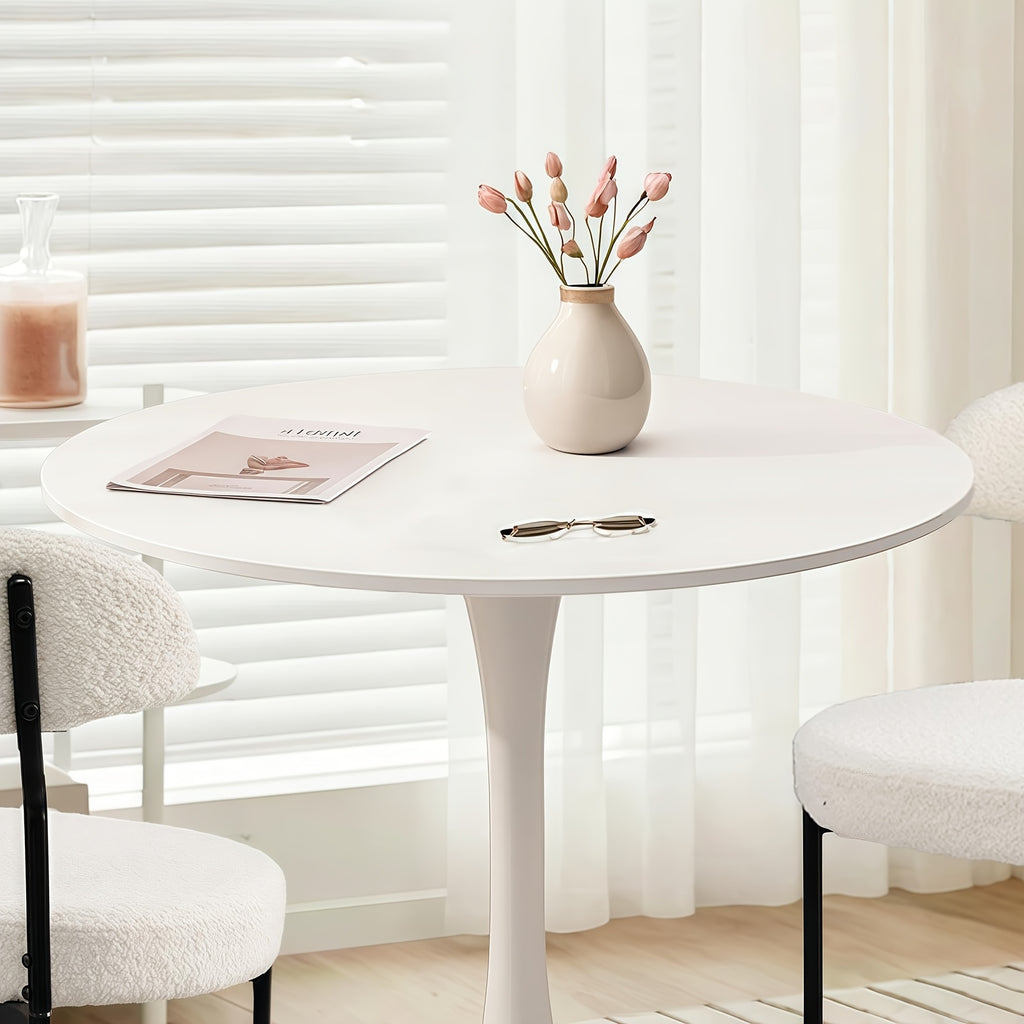SoarFlash White Round Dining Table, 24\